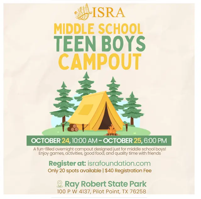 ISRA Middle School Teen Boys Campout