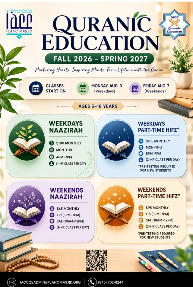Quranic Education - Weekdays Naazirah