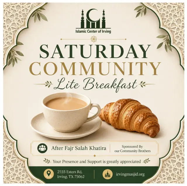 Saturday Community Lite Breakfast
