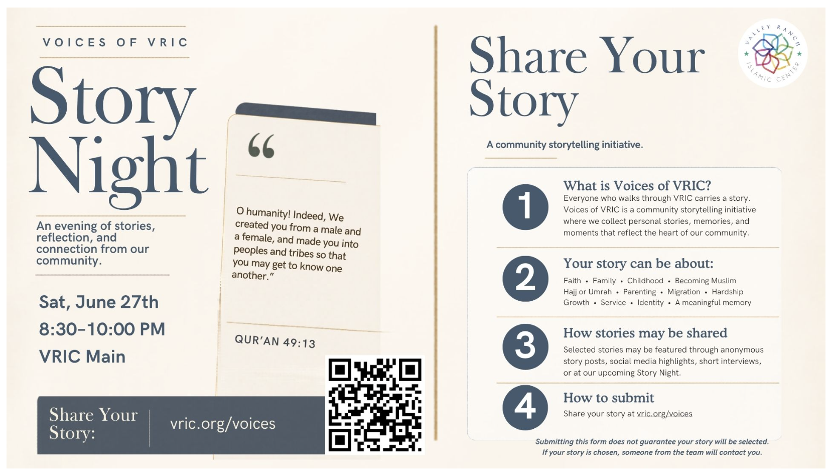 Voices of VRIC Story Night