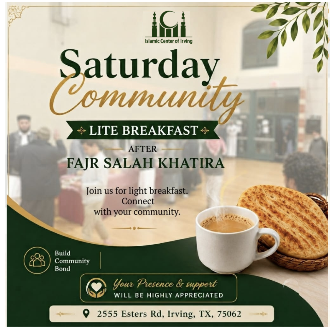 Saturday Community Lite Breakfast