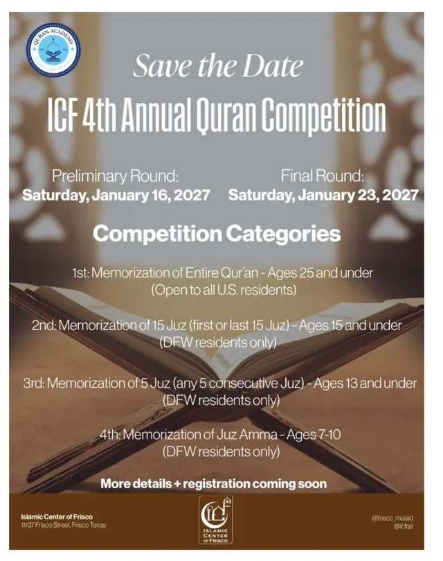 ICF 4th Annual Quran Competition