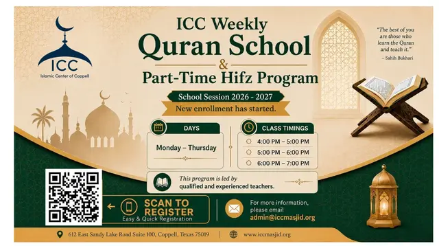 ICC Weekly Quran School & Part-Time Hifz Program