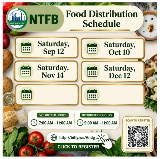 NTFB Food Distribution Schedule