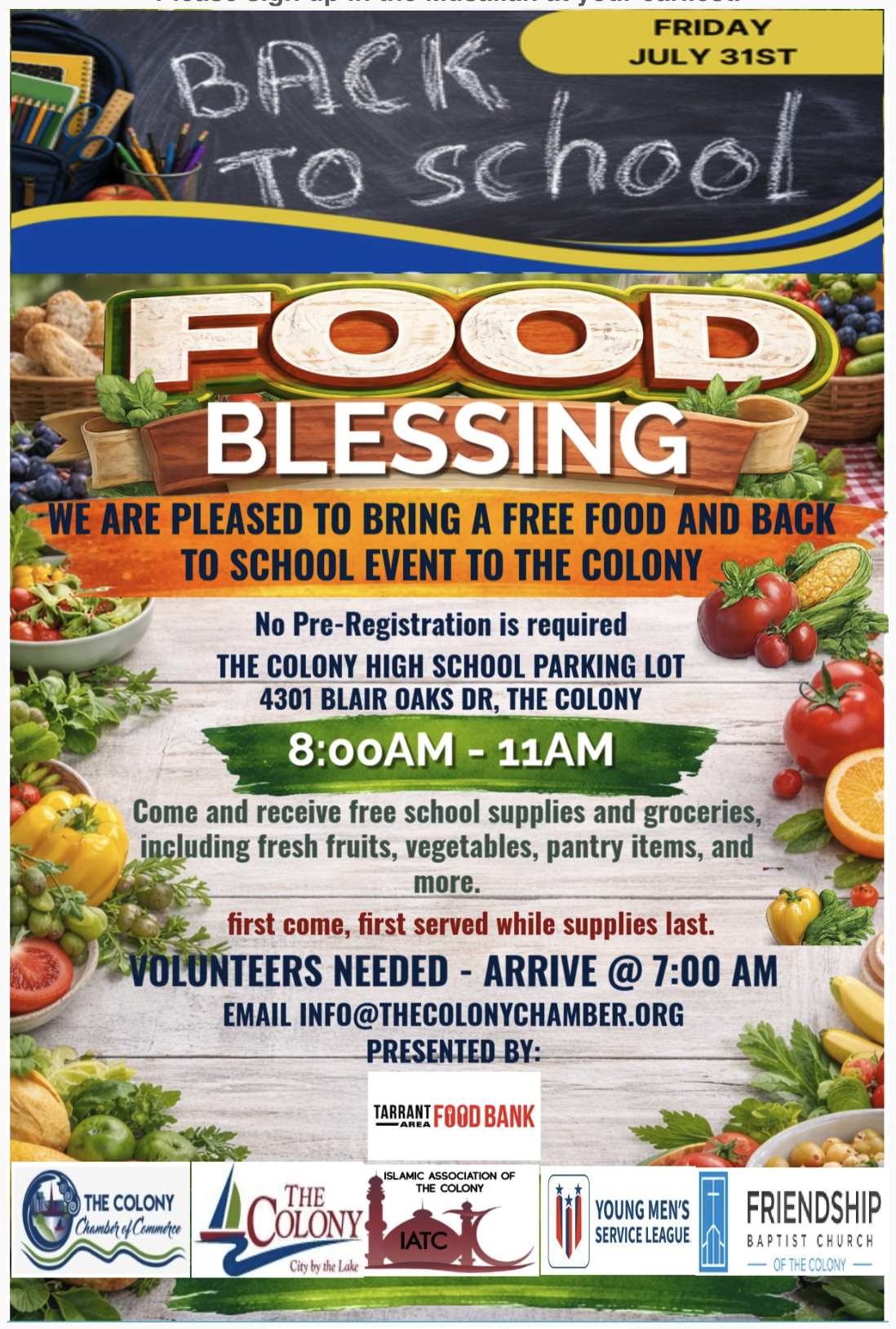 Back to School Food Blessing