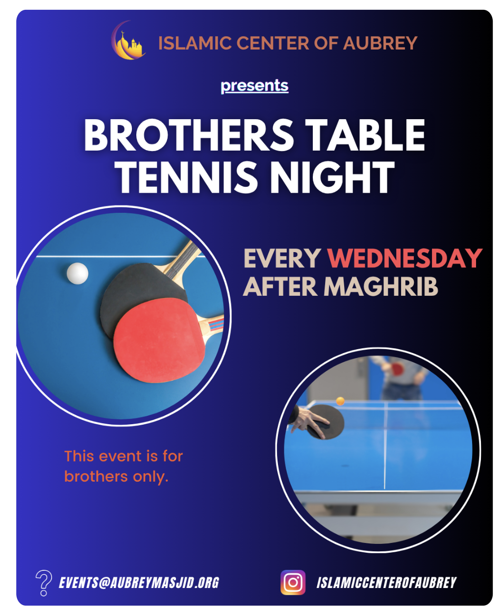 Brothers Table Tennis Night