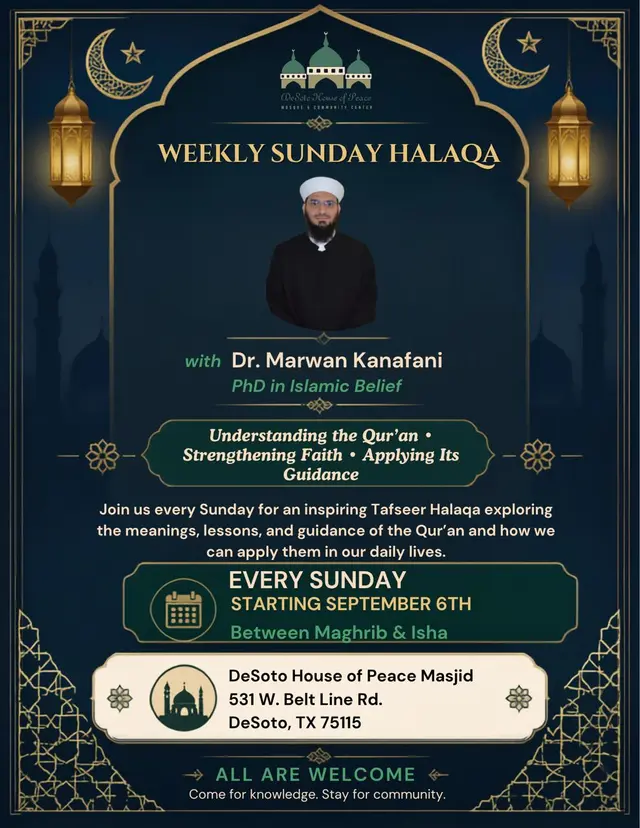 Weekly Sunday Halaqa