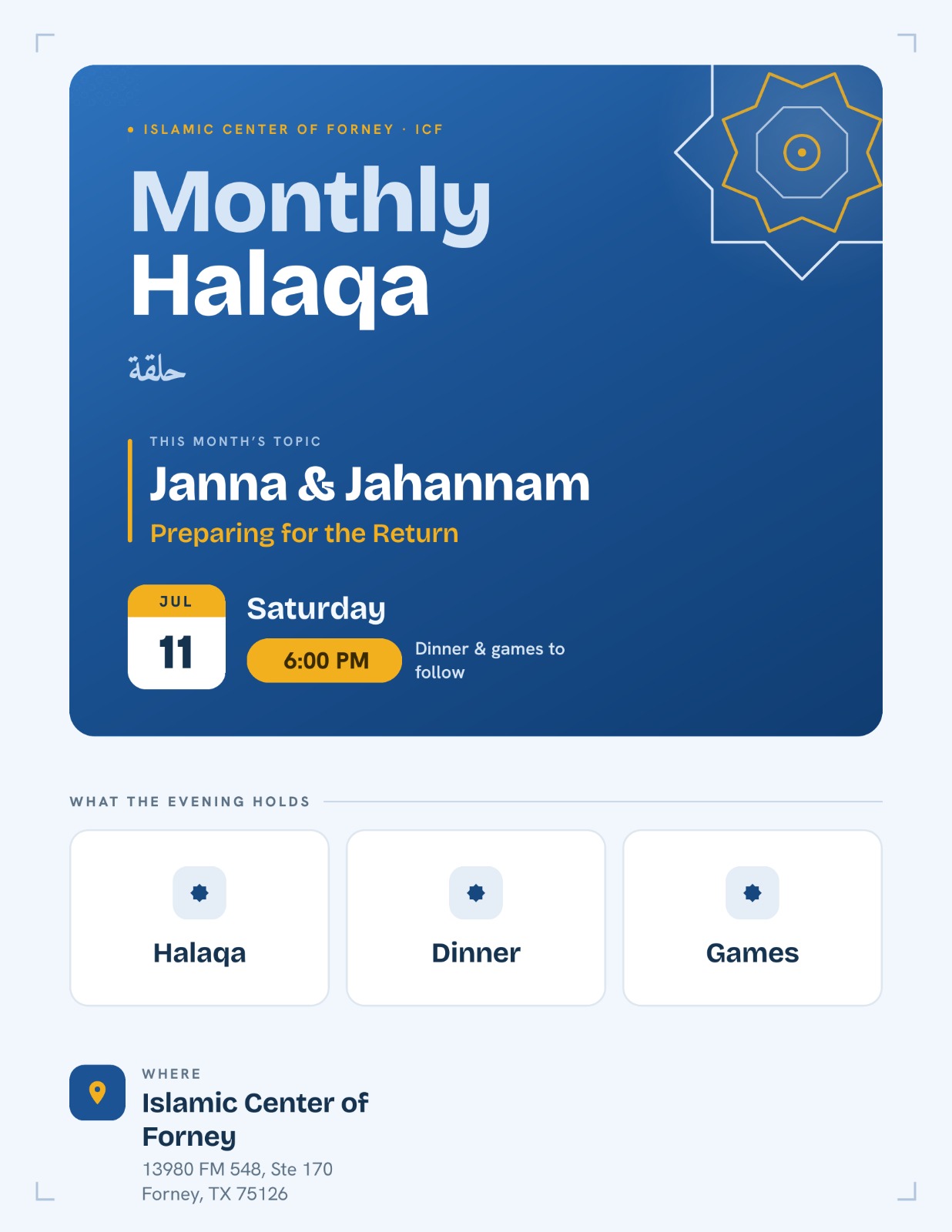 Monthly Halaqa