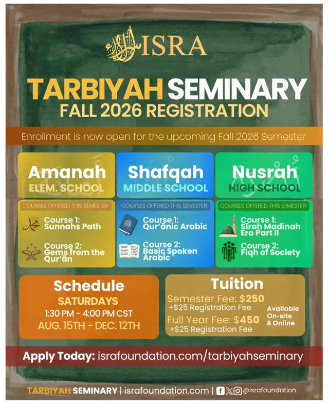 Tarbiyah Seminary Fall 2026 Registration