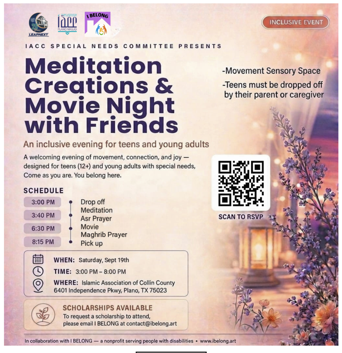 Meditation Creations & Movie Night with Friends