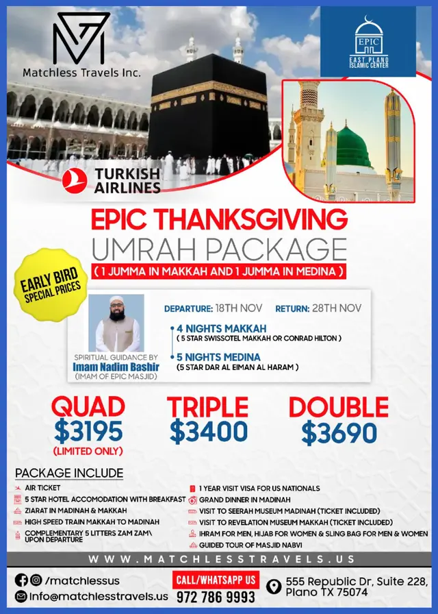 EPIC Thanksgiving Umrah Package