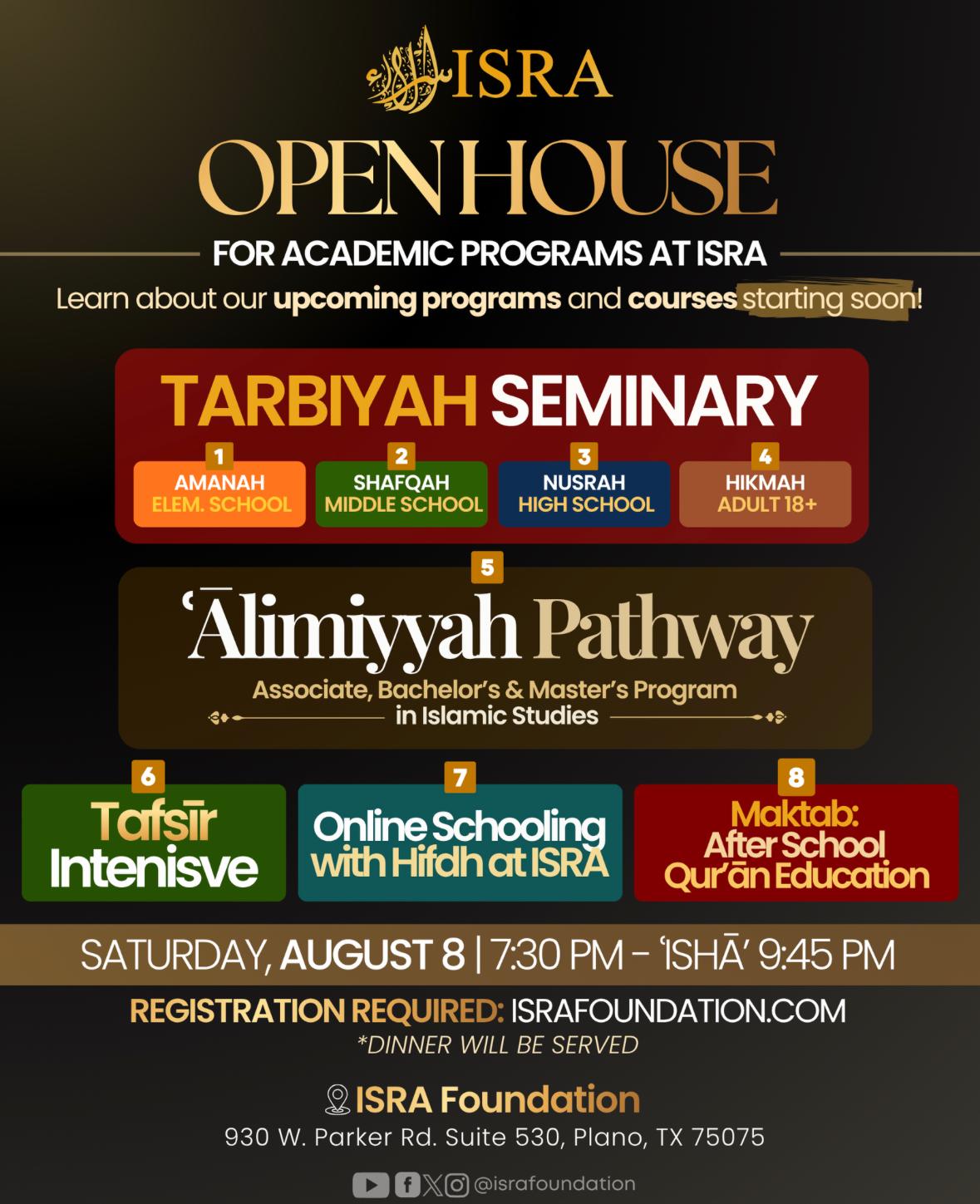 ISRA Open House for Academic Programs at ISRA