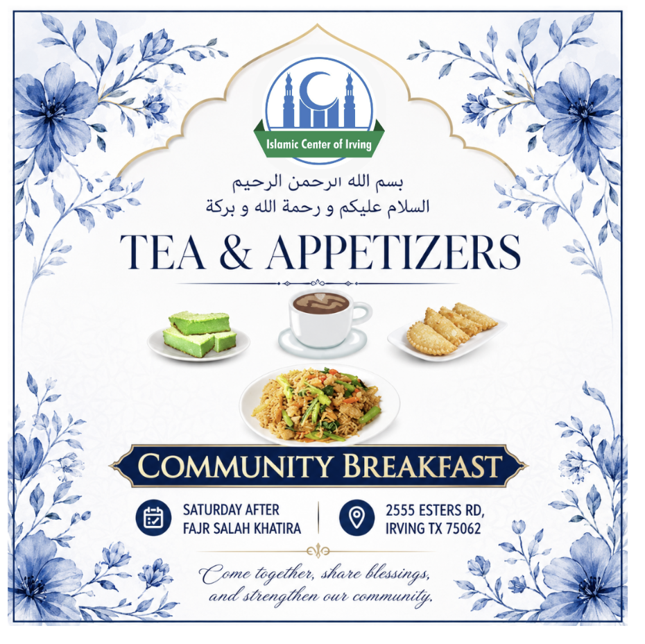 Tea & Appetizers Community Breakfast