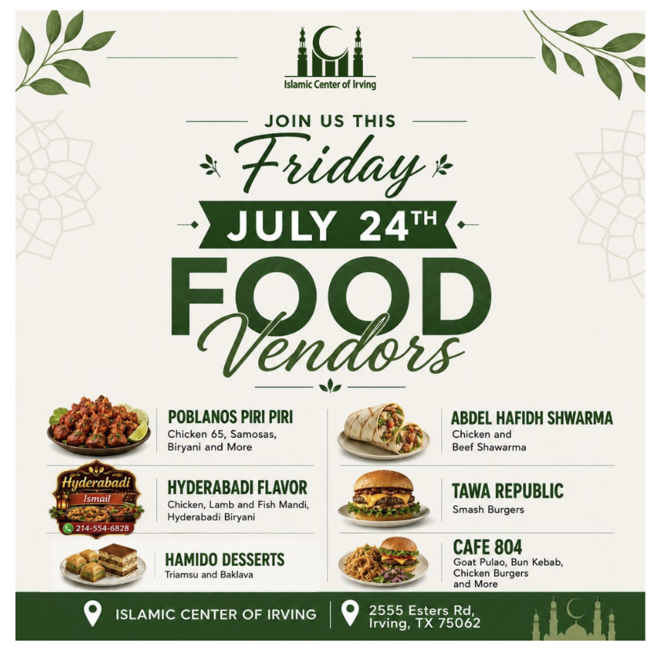 Friday July 24th Food Vendors