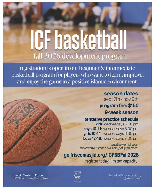 ICF basketball fall 2026 development program