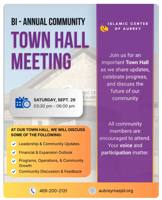 Bi-Annual Community Town Hall Meeting