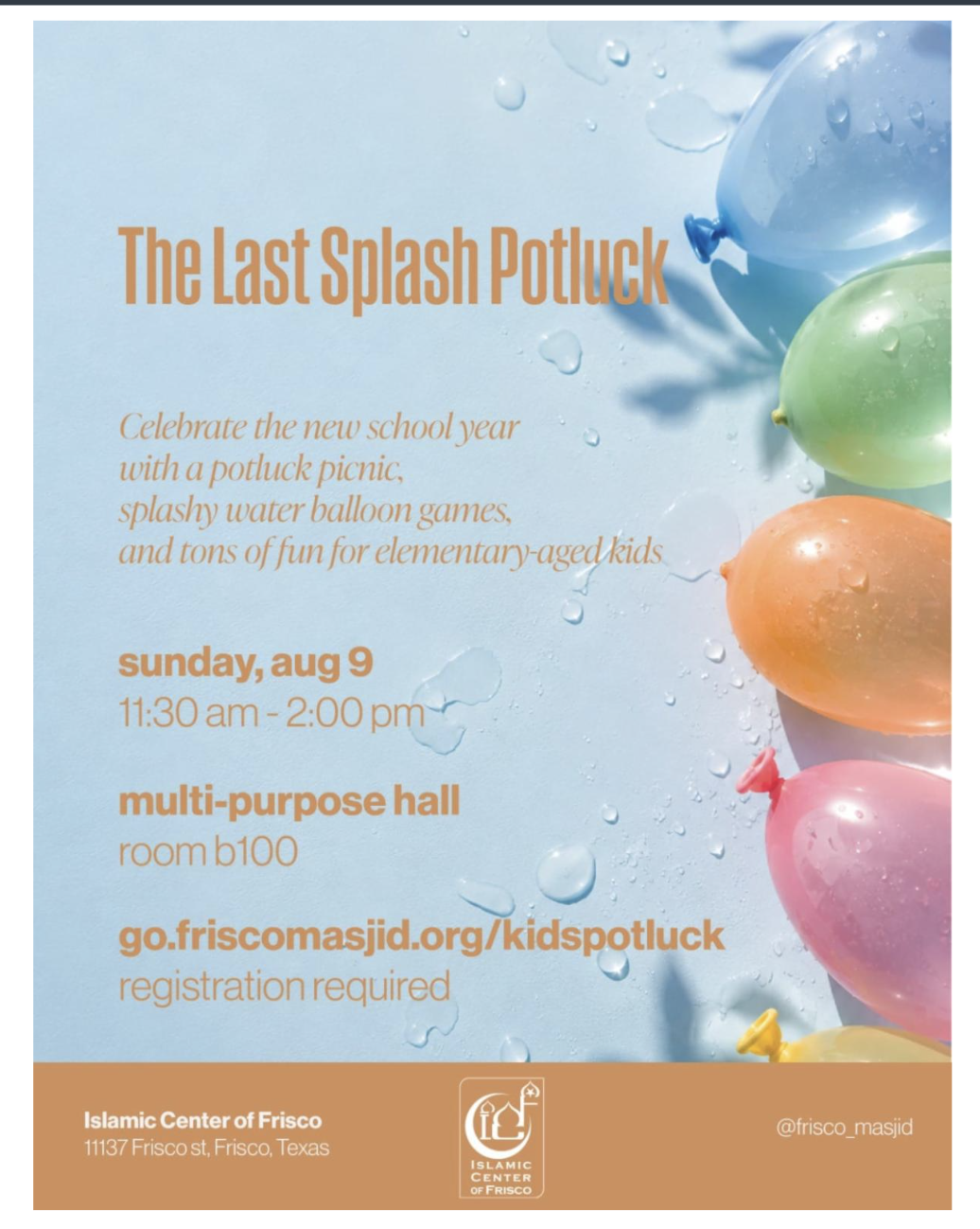 The Last Splash Potluck
