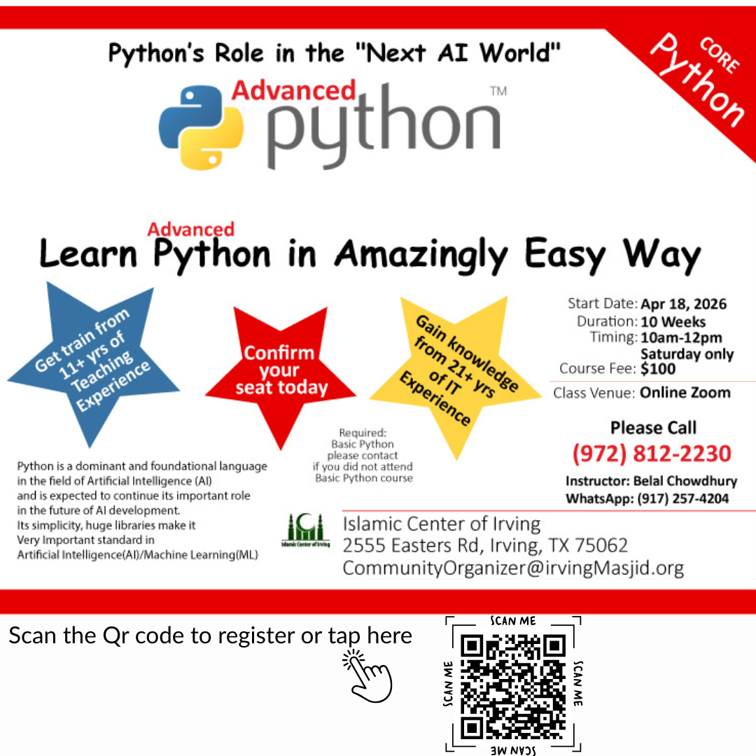 Advanced Python (Online Zoom)