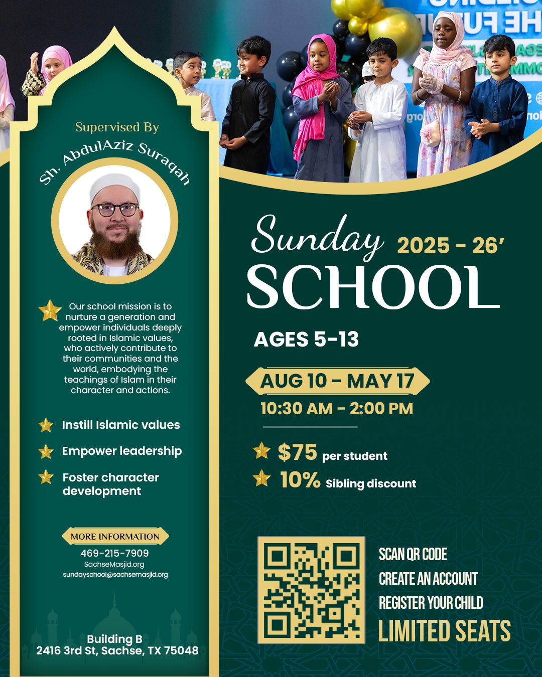 Sunday School (Ages 5–13) — 2025–26 Session