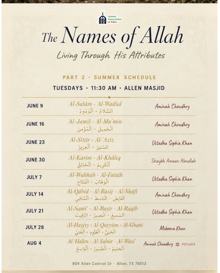 The Names of Allah: Living Through His Attributes