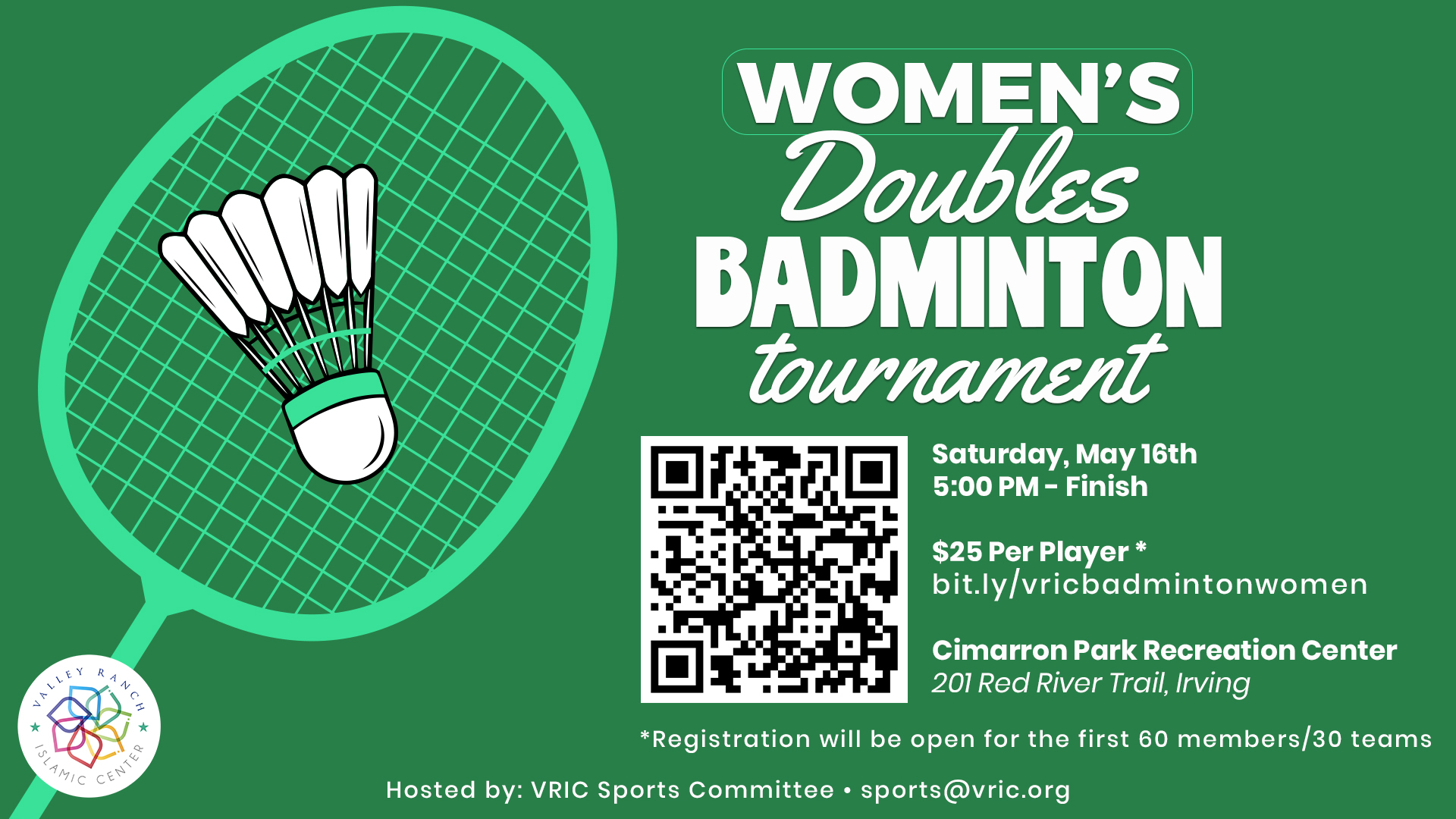 Women's Doubles Badminton Tournament